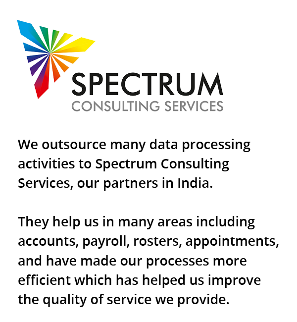 We outsource many data processing activities to Spectrum Consulting Services.